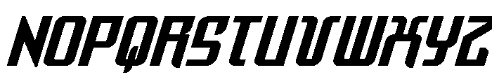 Warriatron Italic Font LOWERCASE