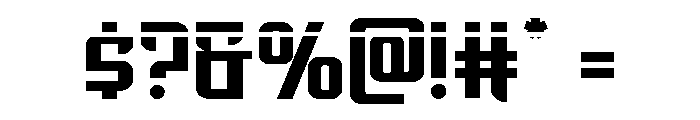 Warriatron Laser Straight Font OTHER CHARS