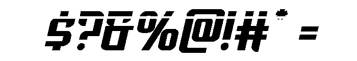 Warriatron Laser Font OTHER CHARS