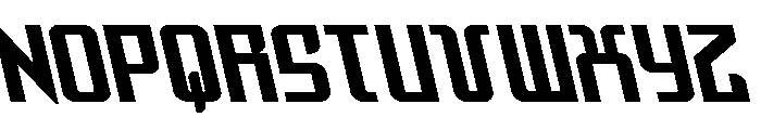 Warriatron Leftalic Font UPPERCASE
