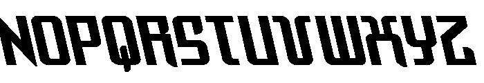 Warriatron Leftalic Font LOWERCASE