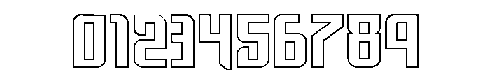 Warriatron Outline Straight Font OTHER CHARS