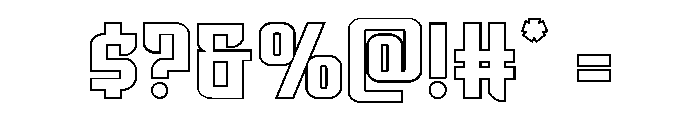 Warriatron Outline Straight Font OTHER CHARS