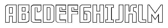 Warriatron Outline Straight Font UPPERCASE