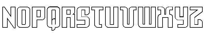 Warriatron Outline Straight Font UPPERCASE