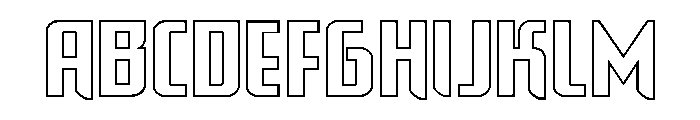 Warriatron Outline Straight FONT