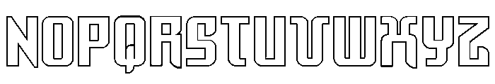 Warriatron Outline Straight Font LOWERCASE