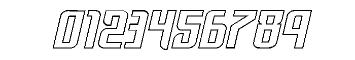 Warriatron Outline Font OTHER CHARS