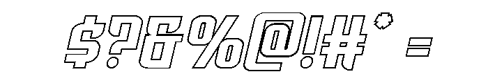 Warriatron Outline Font OTHER CHARS