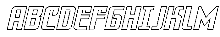 Warriatron Outline Font UPPERCASE