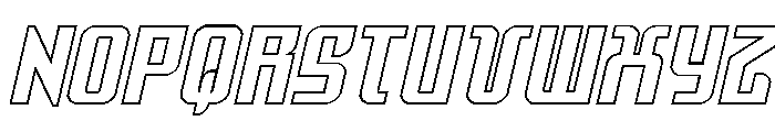 Warriatron Outline Font UPPERCASE