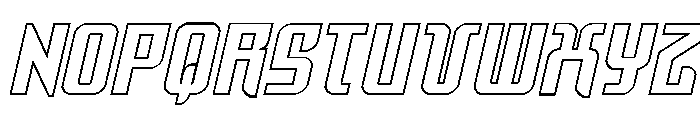 Warriatron Outline Font LOWERCASE