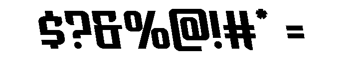 Warriatron Semi-Leftalic Font OTHER CHARS