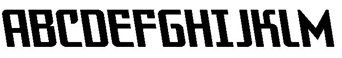 Warriatron Semi-Leftalic Font UPPERCASE