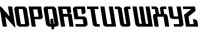 Warriatron Semi-Leftalic Font UPPERCASE