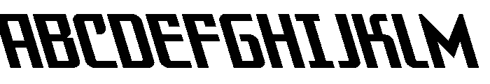 Warriatron Super-Leftalic Font UPPERCASE
