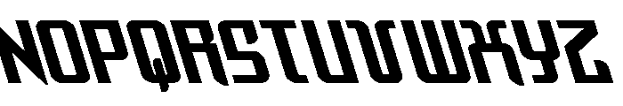 Warriatron Super-Leftalic Font LOWERCASE