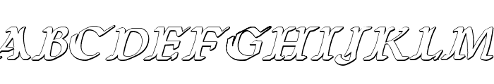 Wars of Asgard 3D Italic Font LOWERCASE