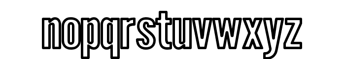 Warsaw Gothic Extended Outline Font LOWERCASE
