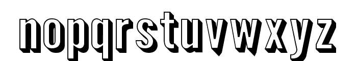 Warsaw Gothic Extended Shadow Font LOWERCASE