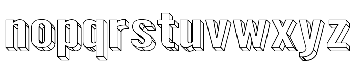 Warsaw Gothic SuperExtended 3D Font LOWERCASE