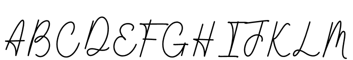 Wathanda Signature Line Font UPPERCASE