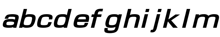 Waukegan LDO Extended Bold Oblique Font LOWERCASE