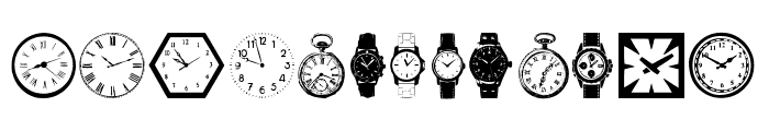 watches Font UPPERCASE