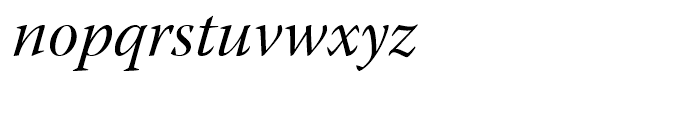 Warnock Italic Subhead Font LOWERCASE