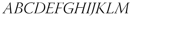 Warnock Light Italic Display Font UPPERCASE