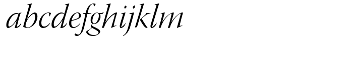 Warnock Light Italic Display Font LOWERCASE