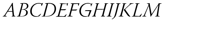 Warnock Light Italic Subhead Font UPPERCASE