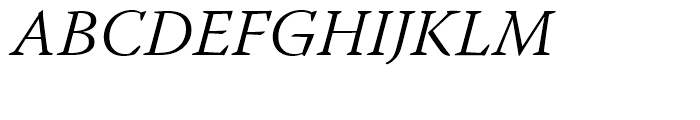 Warnock Light Italic Font UPPERCASE