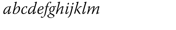 Warnock Light Italic Font LOWERCASE