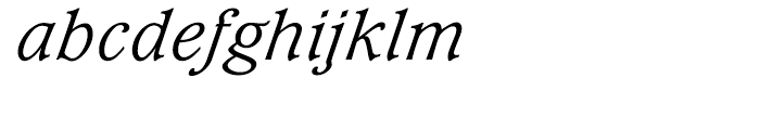 Waverly Light Italic Font LOWERCASE