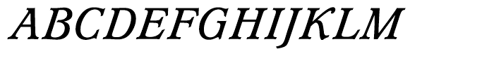 Waverly Medium Italic Font UPPERCASE