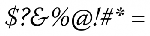 Warnock Pro Light Italic Font OTHER CHARS