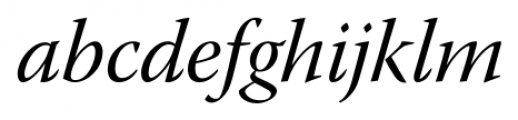 Warnock Pro Subhead Italic Font LOWERCASE