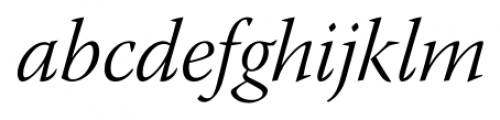 Warnock Pro Subhead Light Italic Font LOWERCASE