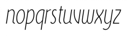 Wasabi Cond ExtraLight Italic Font LOWERCASE