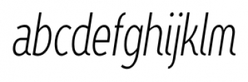 Wasabi Cond Light Italic Font LOWERCASE