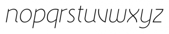 Wasabi ExtraLight Italic Font LOWERCASE