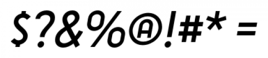 Wasabi Medium Italic Font OTHER CHARS