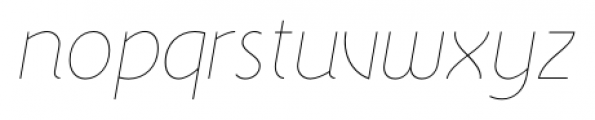 Wasabi Thin Italic Font LOWERCASE