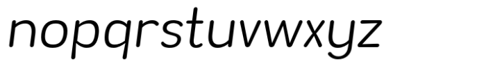 Wagomu Extra Light Italic Font LOWERCASE