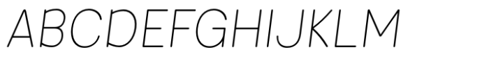 Wagomu Hairline Italic Font UPPERCASE