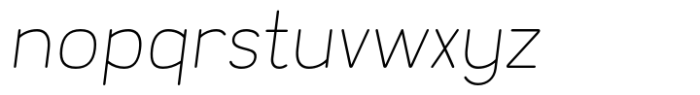 Wagomu Hairline Italic Font LOWERCASE