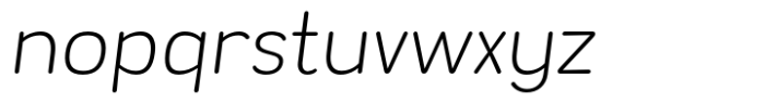 Wagomu Thin Italic Font LOWERCASE
