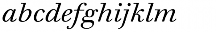 Walbaum 12 pt Light Italic Font LOWERCASE