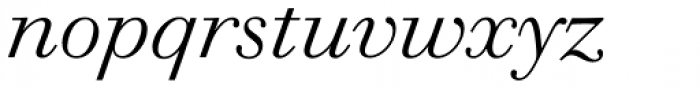 Walbaum 18 pt Light Italic Font LOWERCASE